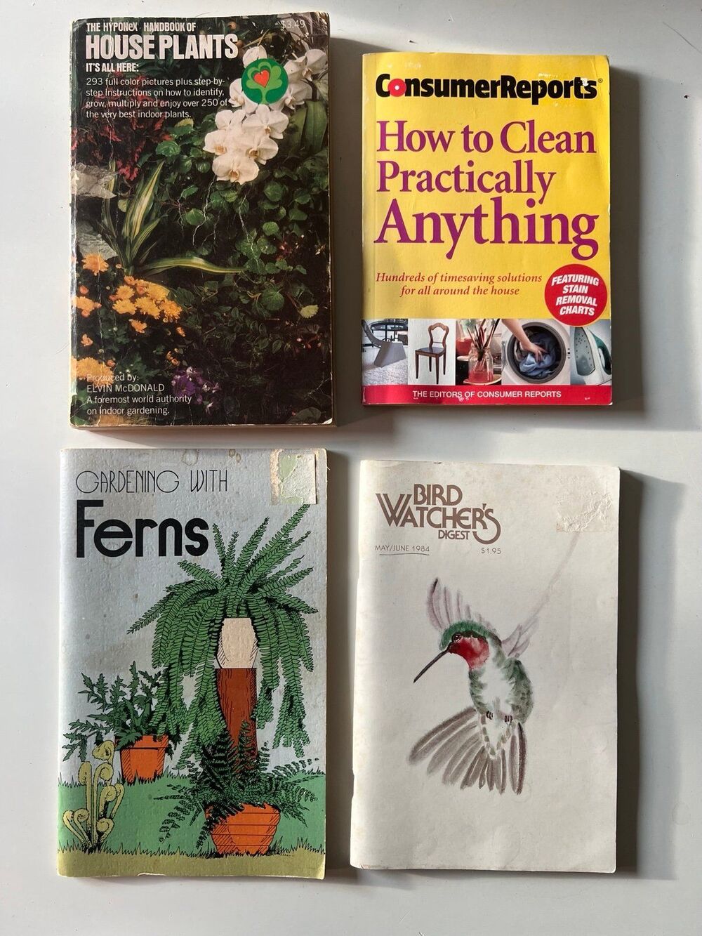Handbook of Ferns, Houseplants, Bird Watchers & How to Clean Anything Books